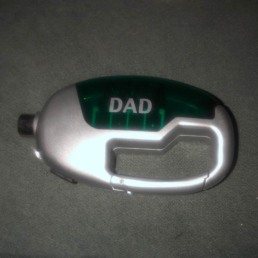 Dad screwdriver with small flashlight.